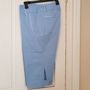 Adidas light blue golf capris/long shorts